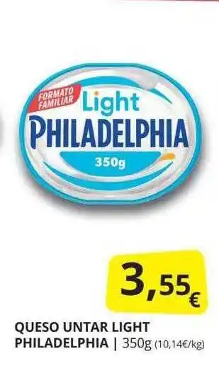 Supermercados MAS Queso untar light philadelphia oferta