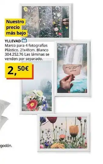 IKEA Yllevad marco para 4 fotografias plastico oferta