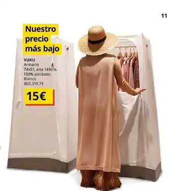 IKEA Vuku armario 74x51 alto 149cm oferta