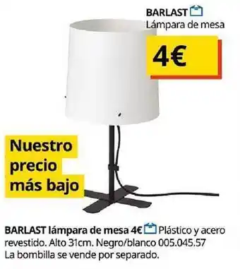 IKEA Barlast lámpara de mesa oferta