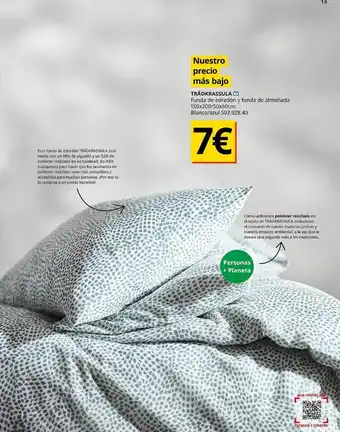 IKEA Trädkrassula funda de edredón y funda de almohada oferta