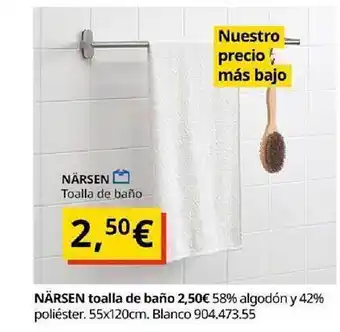 IKEA Närsen toalla de baño oferta