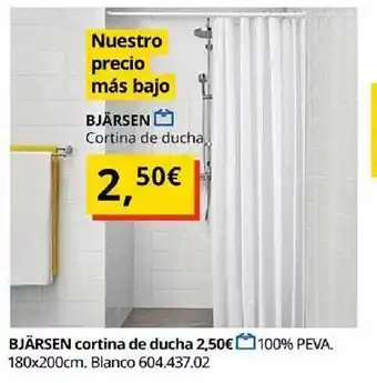 IKEA Bjärsen cortina de ducha oferta