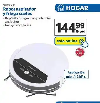 Lidl Silvercrest robot aspirador y friega suelos oferta