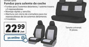 Lidl Ultimate speed fundas para asiento de coche oferta