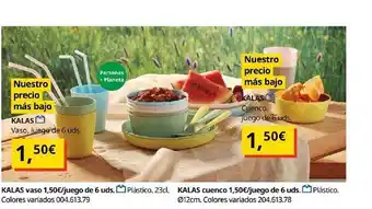 IKEA Kalas vaso juego de 6 kalas cuenco juego de 6 oferta