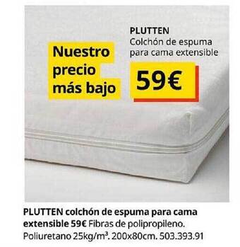 IKEA Plutten colchón de espuma para cama extensible oferta