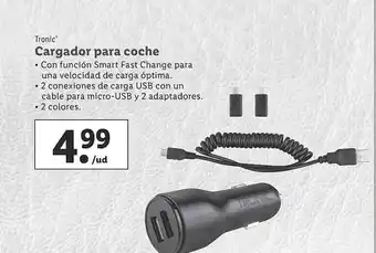 Lidl Tronic cargador para coche oferta