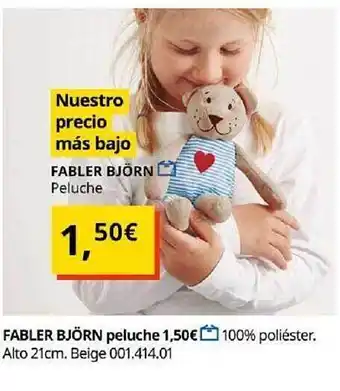 Fabler björn peluche
