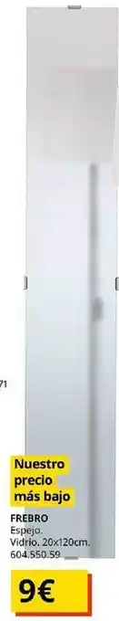 IKEA Frebro espejo vidrio 20x120cm oferta