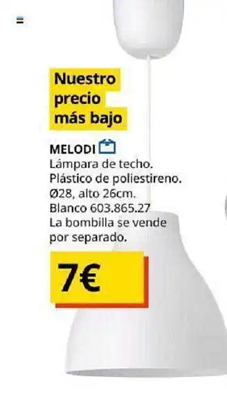 IKEA Melodi lámpara de techo oferta