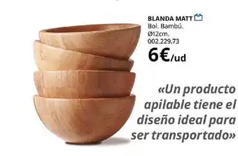 IKEA Blanda matt bol bambú oferta