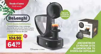 Lidl Delonghi dolce gusto infinissima oferta