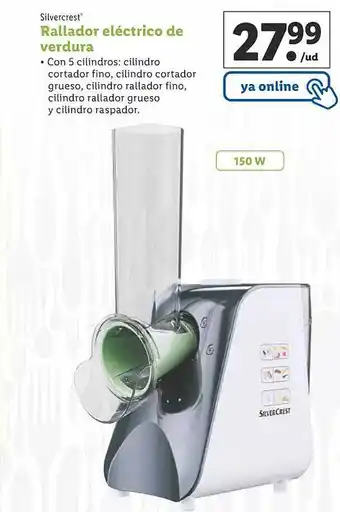 Lidl Silvercrest rallador eléctrico de verdura oferta