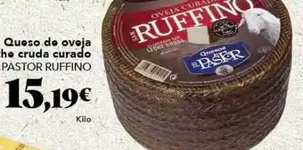 Gadis Queso de oveja leche cruda curado pastor ruffino oferta