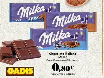 Gadis Chocolate relleno milka oferta