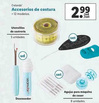 Lidl Crelando accesorios de costura oferta
