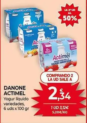 CashDiplo Danone actimel yogur líquido variedades 6 oferta