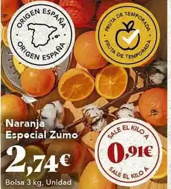 Gadis Naranja especial zumo oferta