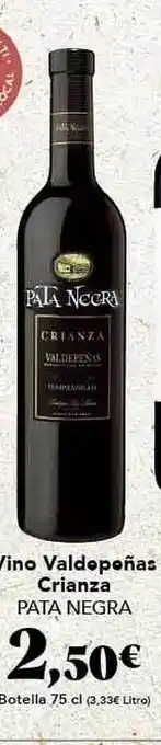 Gadis Vino valdepeñas crianza pata negra oferta