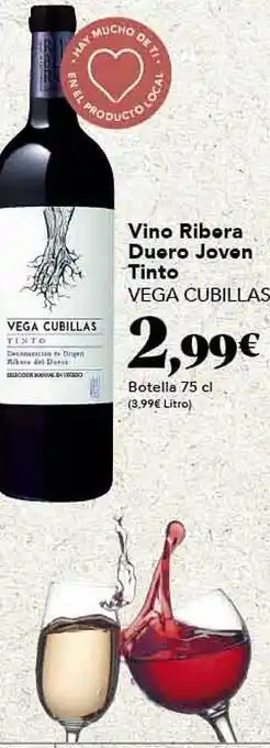 Gadis Vino ribera duero joven tinto vega cubillas oferta