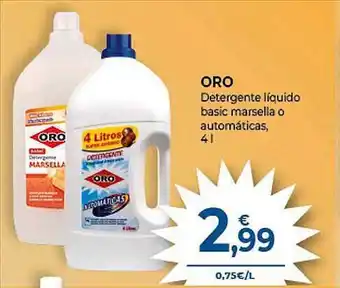 CashDiplo Oro detergente líquido basic marsella o automáticas oferta
