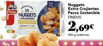 Gadis Nuggets extra crujientes pesca sostenible findus oferta