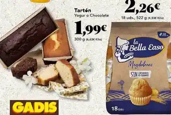 Gadis Tartén yogur o chocolate oferta