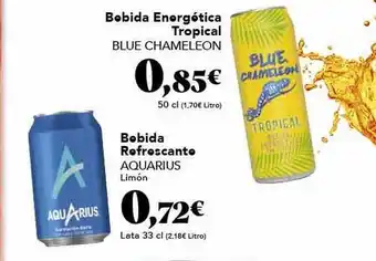 Gadis Bebida energética tropical blue chameleon bebida refrescante aquarius oferta