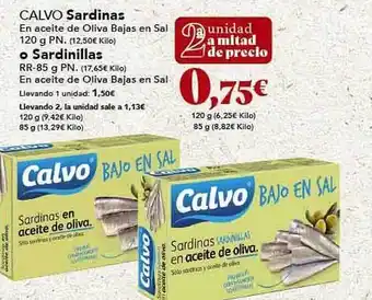Gadis Calvo sardinas o sardinillas oferta