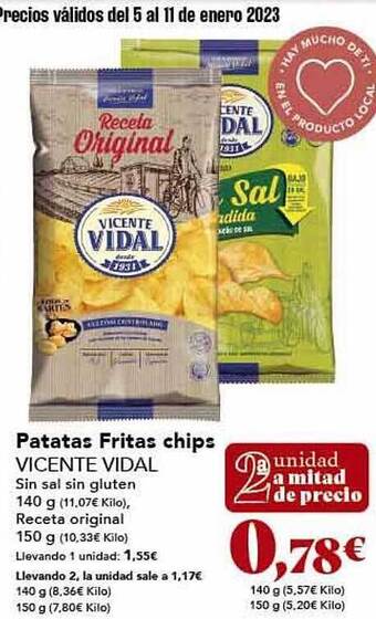Gadis Patatas fritas chips vicente vidal oferta