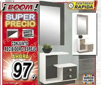 Muebles Boom Conjunto recibidor + espejo oferta