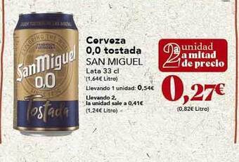 Gadis Cerveza 0.0 tostada san miguel oferta