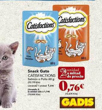 Gadis Snack gato catisfactions oferta