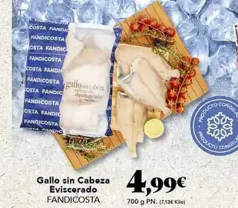 Gadis Gallo sin cabeza eviscerado fandicosta oferta