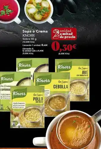 Gadis Sopa o crema knorr oferta