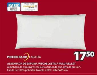 JYSK Almohada de espuma viscoelástica fulufjellet oferta