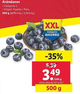 Lidl Arándanos oferta