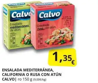 Supermercados MAS Ensalada mediterránea california o rusa con atún calvo oferta