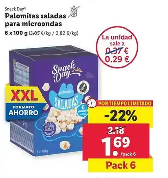 Lidl Snack day palomitas saladas para microondas oferta