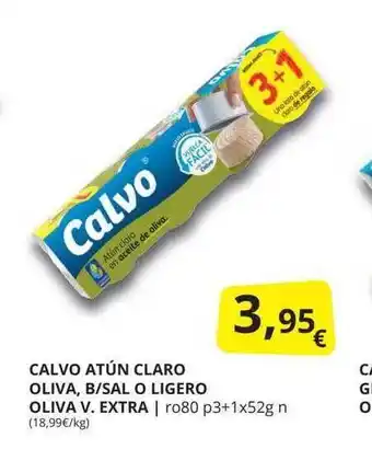 Supermercados MAS Calvo atún claro oliva b sal o ligero oliva v. extra oferta