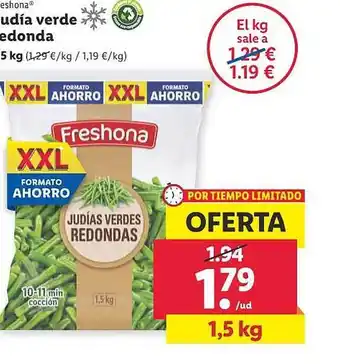 Lidl Freshona judia verde redondas oferta