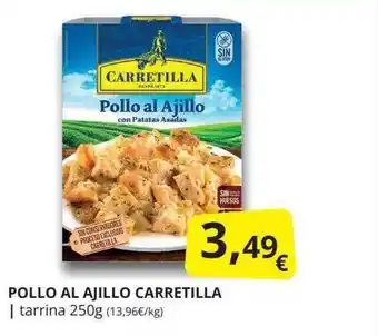 Supermercados MAS Pollo al ajillo carretilla oferta