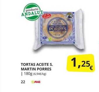 Supermercados MAS Tortas aceite s. martin porres oferta