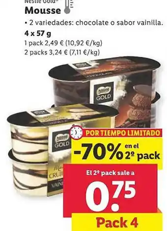 Lidl Nestlé gold mousse oferta