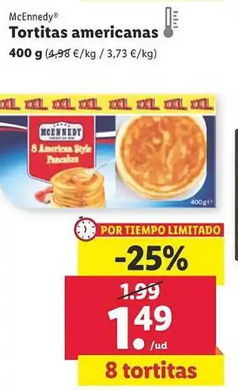 Lidl Mcennedy tortitas americanas oferta