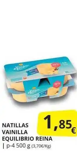 Supermercados MAS Natillas vainilla equilibrio reina oferta