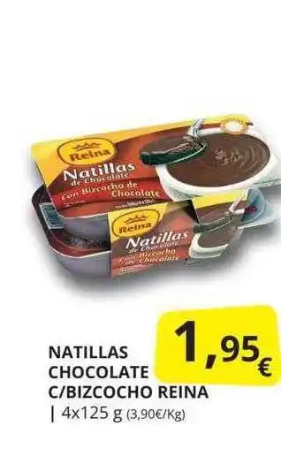 Supermercados MAS Natillas chocolate c bizcocho reina oferta