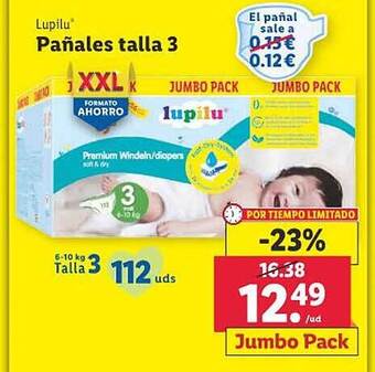 Lidl Lupilu pañales talla 3 oferta