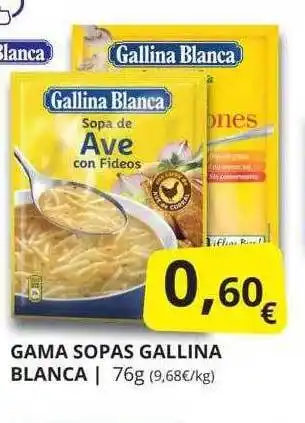 Supermercados MAS Gama sopas gallina blanca oferta